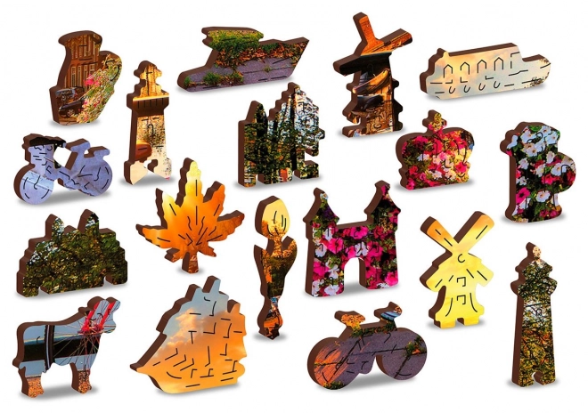 Drvene puzzle bicikl u Amsterdamu