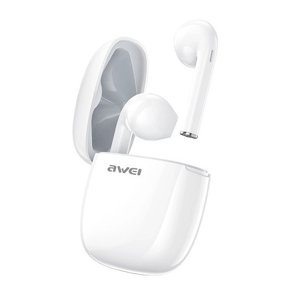 Bluetooth slušalice T28 TWS s dok stanicom bijele