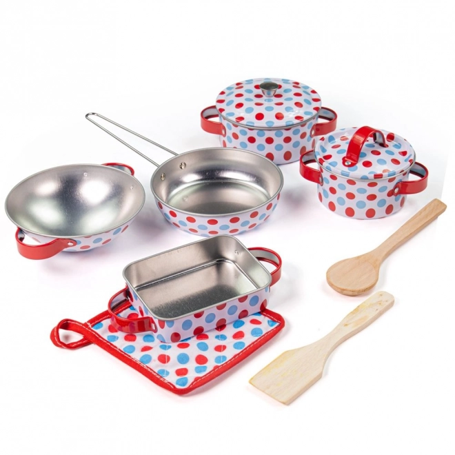 Bigjigs Toys Sada posuđa s točkicama
