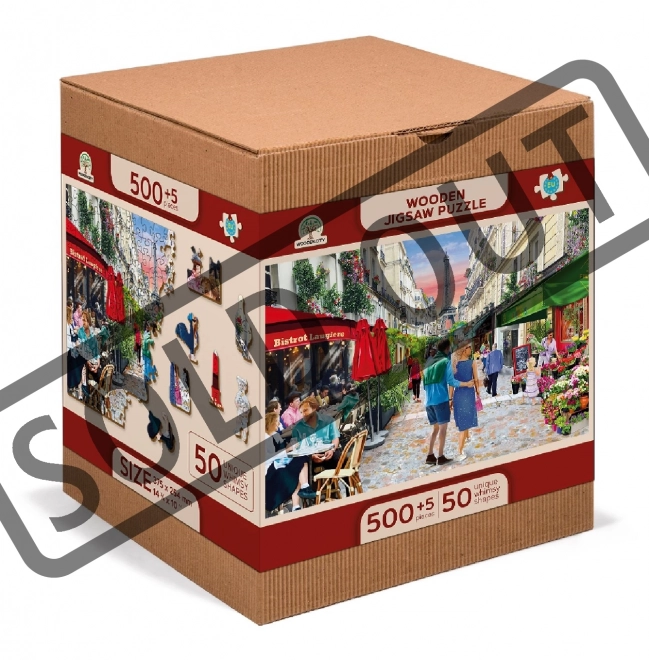 Wooden City Drvene puzzle Pariško bistro 2u1, 505 dijelova EKO