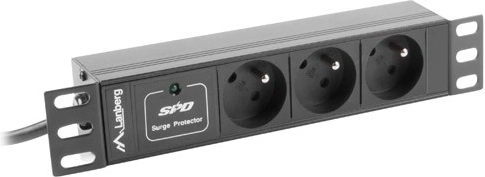 RACK napojna letva PDU 10" 1U, 3x FR utičnica, 2 m, 16 A, 230 V, crna
