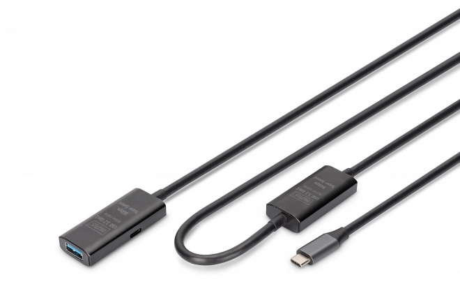 Aktivni produžni kabel USB-C - USB-A 10m, USB 3.2 Gen1 5Gbps