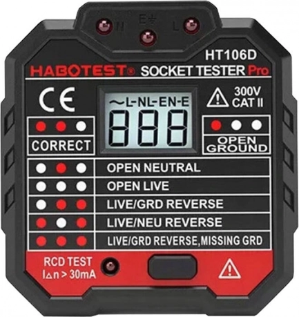 Digitalni tester utičnica Habotest