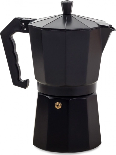 Aluminijski moka aparat za kavu 450 ml za 9 šalica, crni