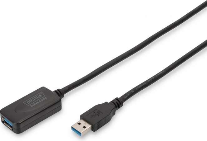 Aktivni USB 3.0 produžni kabel Tip A/A crni 5 m
