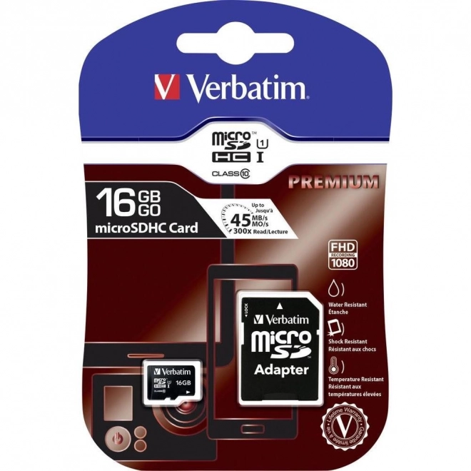 Verbatim memorijska kartica 16GB microSDHC UHS-I s adapterom