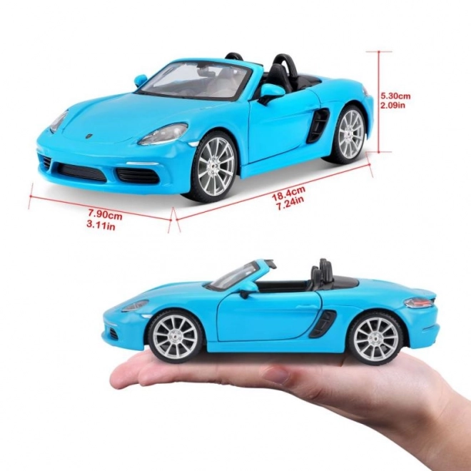 Bburago 1:24 Porsche 718 Boxster Plavi