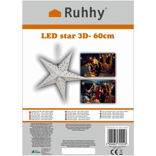 Svijetleća papirnata zvijezda LED 50 cm