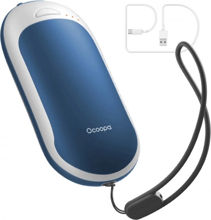 Ocoopa grijač za ruke i powerbanka 5000 mAh USB-C bijelo-plava