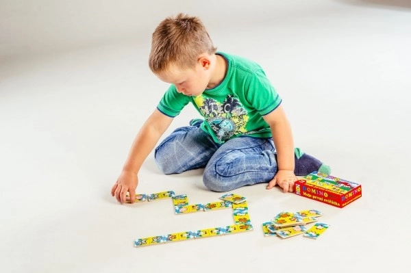 Domino Moje prve životinjice drvo društvena igra 28kom u kutiji 17x9x3,5cm