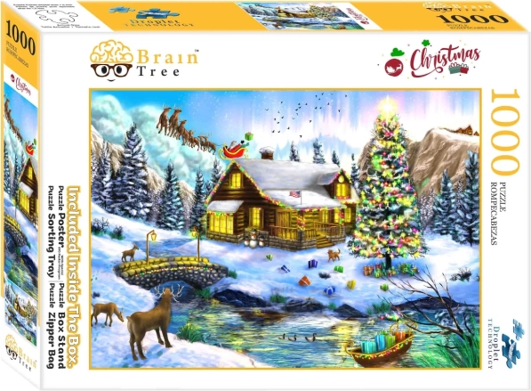 Puzzle Božićne scenografije 1000 dijelova Brain Tree