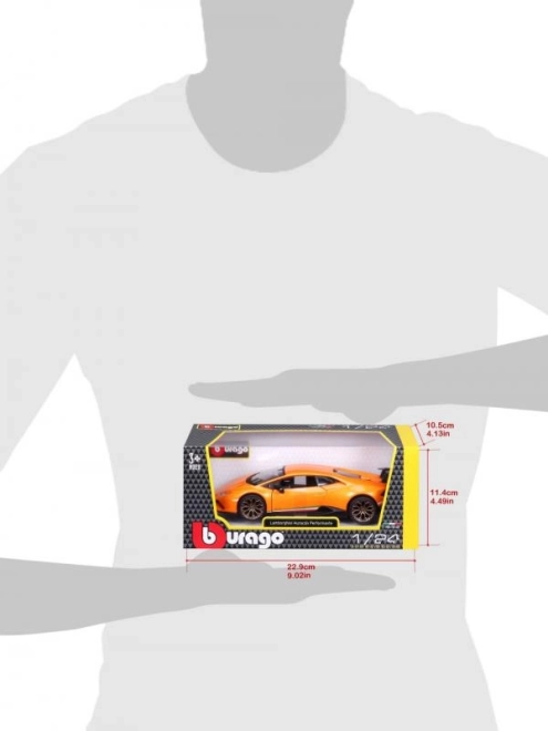 Lamborghini Huracan Performante narančasta maketa 1:24