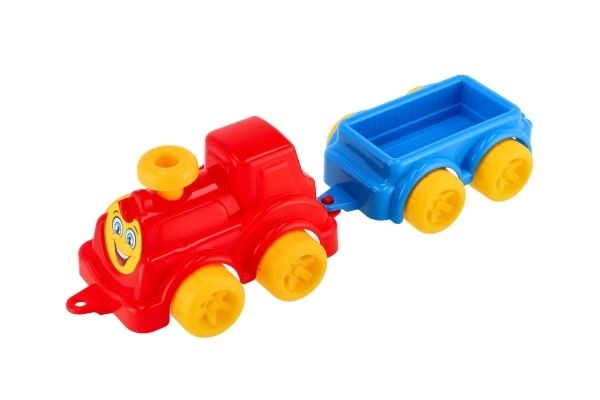 Lokomotiva/Vlak s vagonom 41cm plast u mrežici 21x13x22cm 12m+