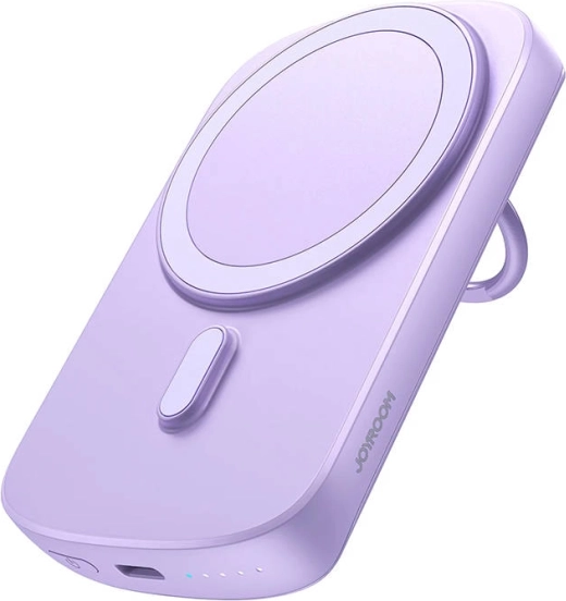 Magnetska power banka s prstenom JOYROOM 20 W 6000 mAh (ljubičasta)