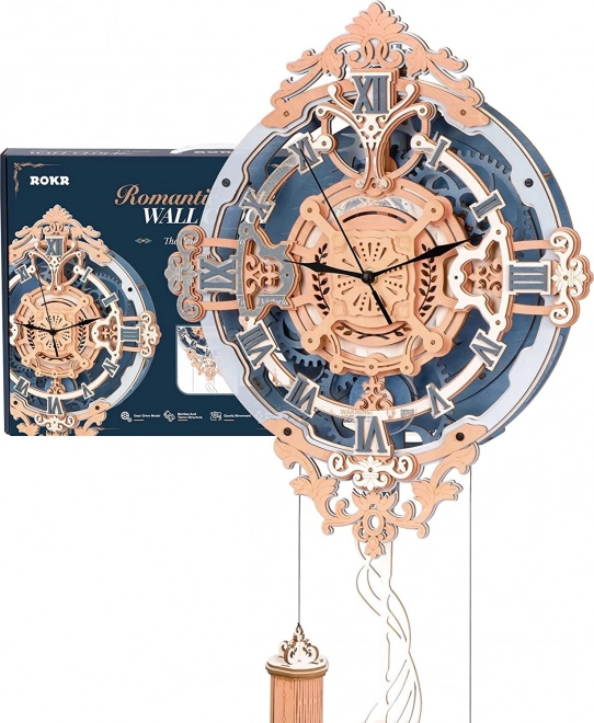 RoboTime 3D drvene mehaničke puzzle - Zidni sat
