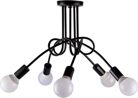Moderan stropni luster 5x E27 – crna