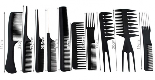 Frizerski češljevi - set od 10 kom