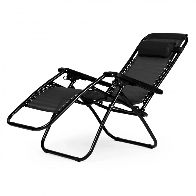 Vrtna stolica s podesivim naslonom ZERO GRAVITY ModernHome - crna