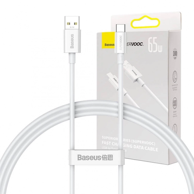 Kabel USB-C Baseus Superior 65W bijeli