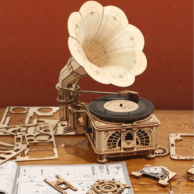 Rokr 3D drvene puzzle Klasični gramofon