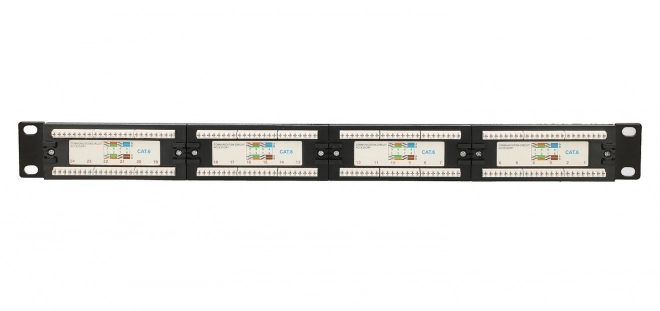 Patchpanel 24 porta Cat6 UTP V2