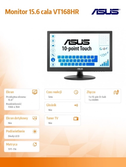 Monitor ASUS VT168HR 15,6 inča