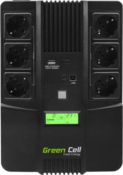 Rezervno napajanje UPS GREEN CELL AiO 800 VA, 480 W s LCD-om
