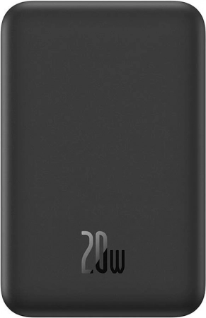 magnetna mini power banka BASEUS 5000 mAh s MagSafe, USB‑C 20 W, crna