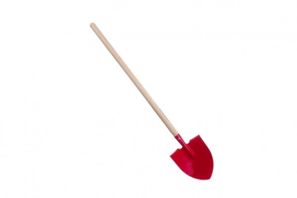 Motika špičata crvena s drškom metal/drvo 80cm alat