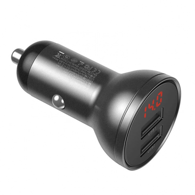 Punjač za auto Baseus s zaslonom 2x USB