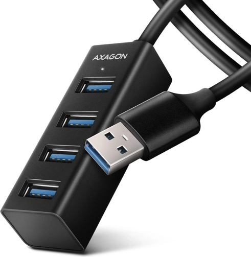 Mini metalni USB čvorište 4× USB‑A 3.2 Gen 1 s kabelom 1,2 m
