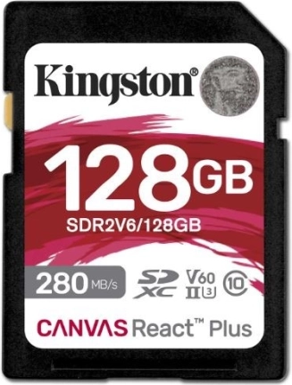 Kingston Canvas React Plus 128GB SD memorijska kartica