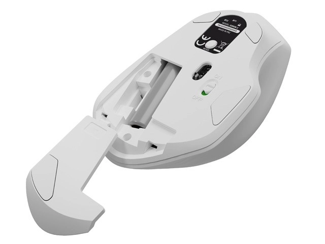 Bežični miš Siskin 2 1600 DPI Bluetooth 5.0 + 2,4GHz – Bijela