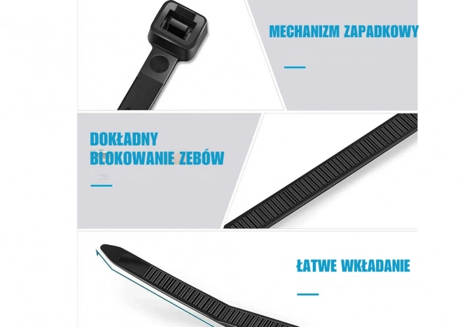 Kabelske trake Spajalice Patentni zatvarač Triette 300x3,6 MM