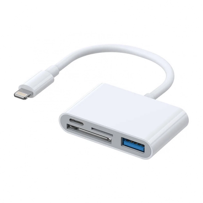 Adapter Lightning na USB OTG čitač kartica SD Joyroom S-H142, microSD (bijela)