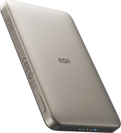 magnetna powerbanka esr qi2 magslim 5000 mah pješčana