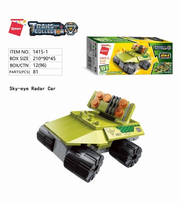 Qman Thunder Expedition Battle Car 1415 set 8v1