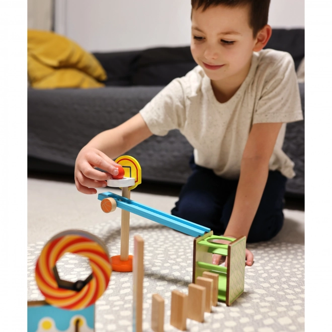 Drvene građevne kocke domino / domino puzzle Tooky Toy