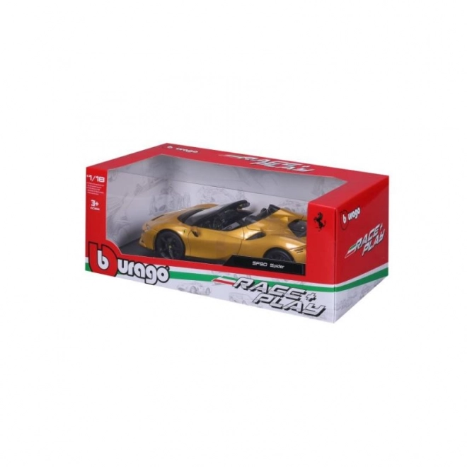 Bburago Ferrari SF90 Spider 1:18 - Žuta