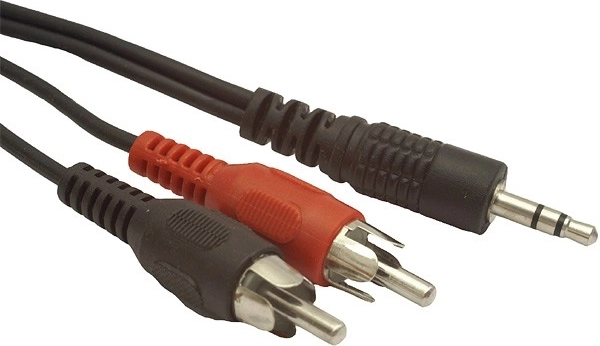 Audio kabel 3,5 mm jack na 2× RCA stereo 5 m Gembird
