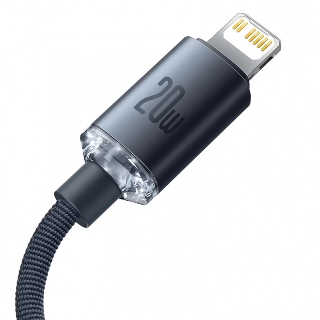Baseus Crystal kabel USB-C na Lightning 20W PD - crni