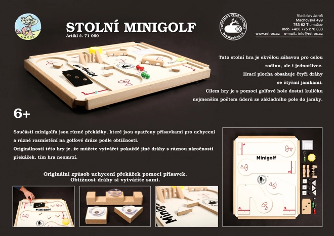Stolni drveni minigolf