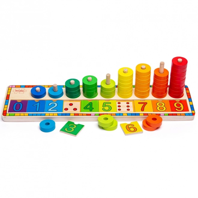 Bigjigs Toys drvena ploča s označenim prstenovima
