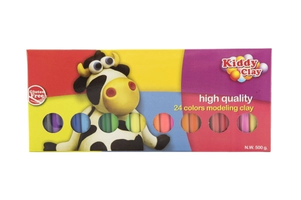 Modelina Kiddy Clay 500g – 24 boja