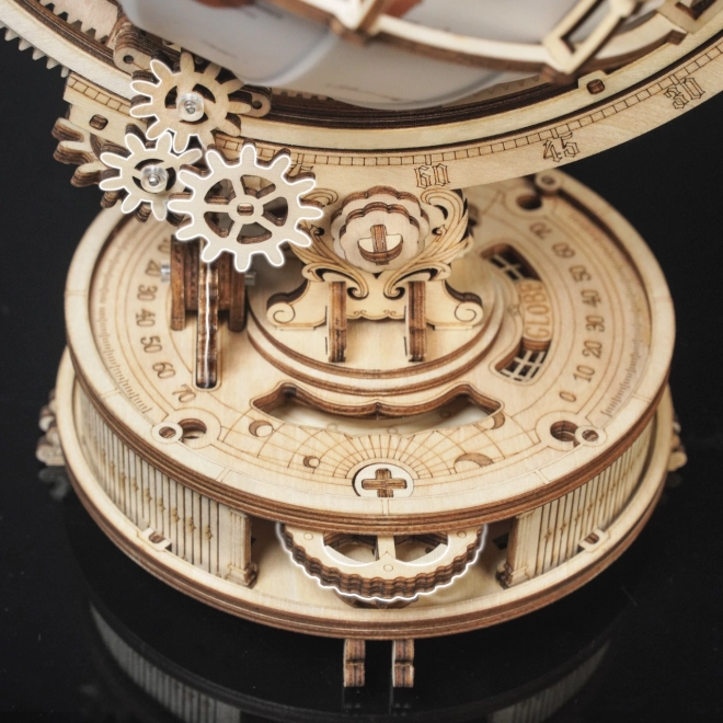 RoboTime 3D drvene mehaničke puzzle Svjetleći globus