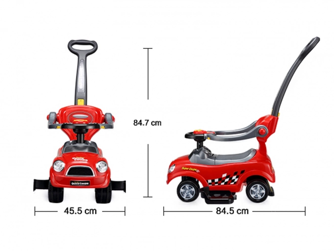 ECOTOYS Odralica sa zvukovima i vodilicom Auto crvena