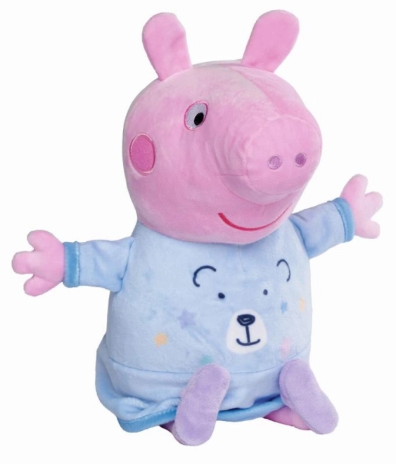 Peppa Pig 2-u-1 plišani uspavanko svirajući + svjetlo, plavi, 25 cm