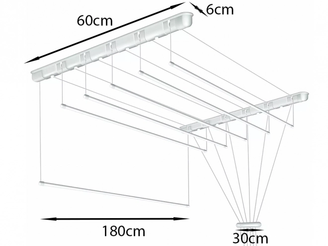 Robusna 180 cm stropna sušilica za rublje