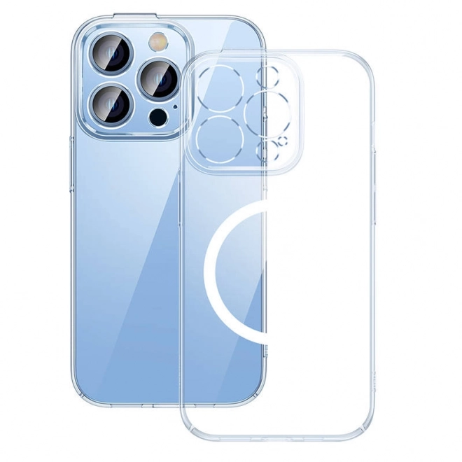 Baseus Crystal prozirna magnetska maska i kaljeno staklo za iPhone 14 Pro Max