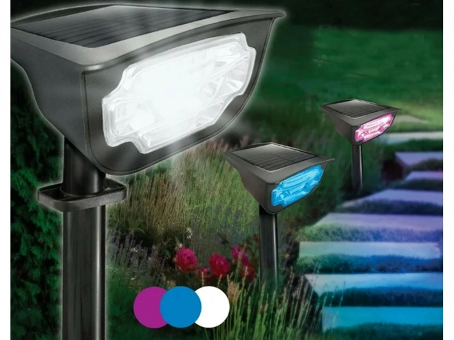 Solarna vrtna svjetiljka s obojenim LED osvjetljenjem